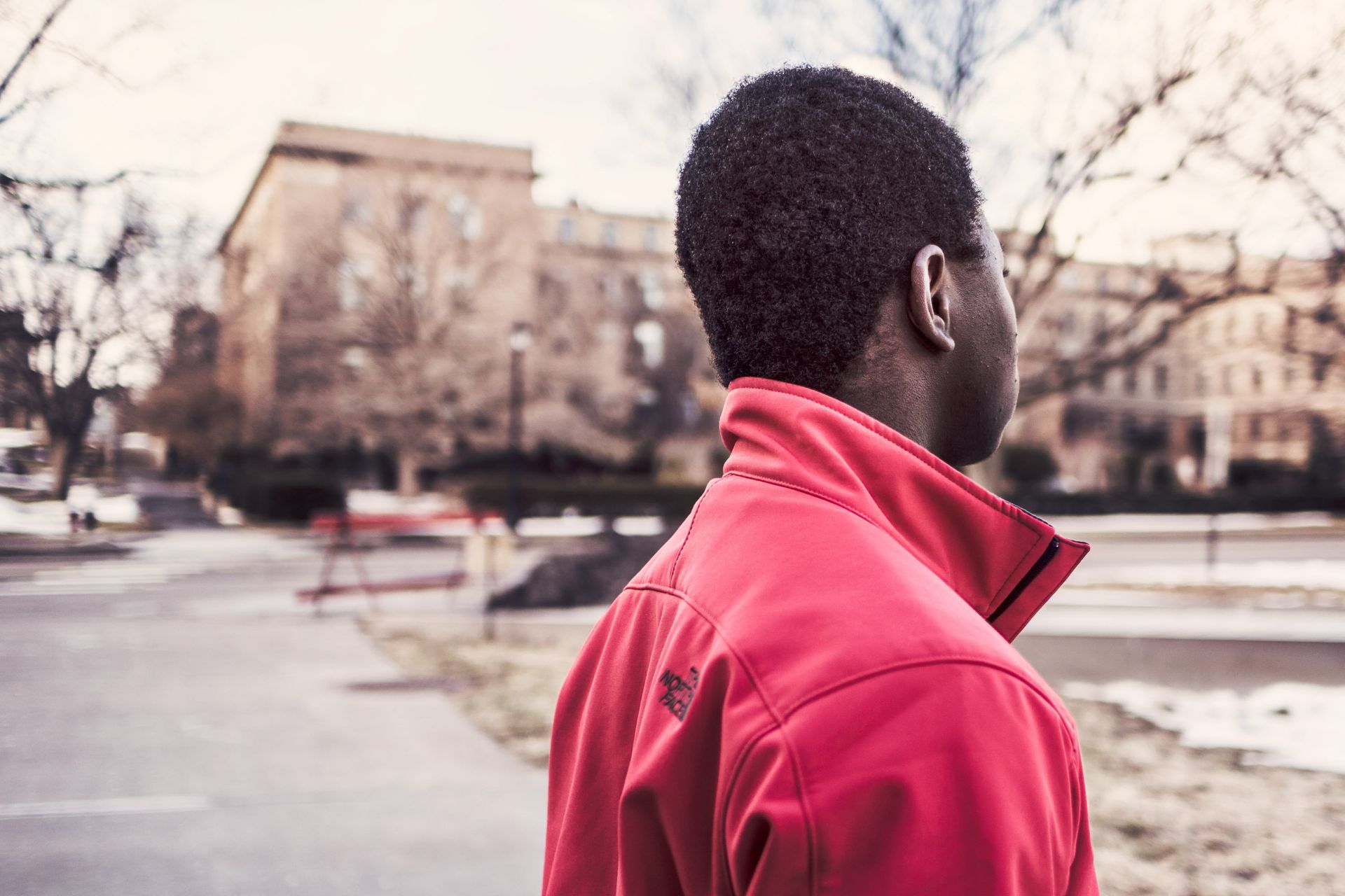 Young man alone